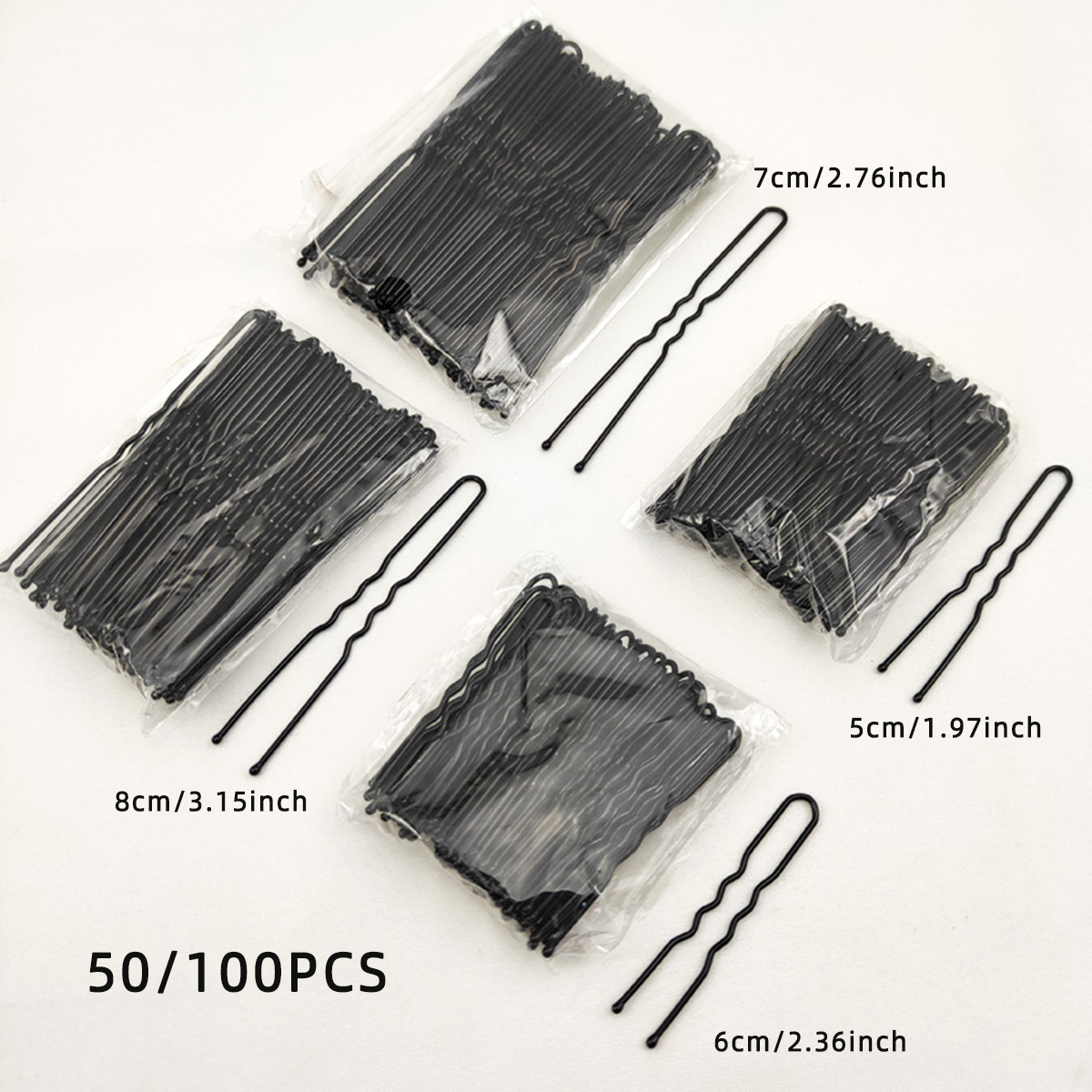 Tech Hair Accessories - 50/100 PCS 여성 5/6/7/8 cm 머리