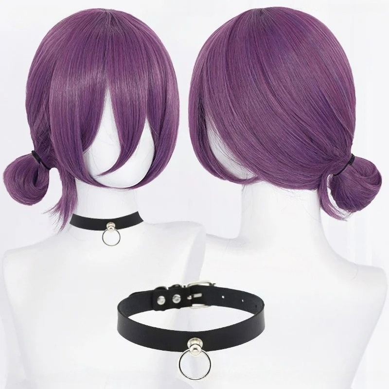 Tech Hair Accessories - 애니메이션 레제 코스프레 가발 45cm 보라색