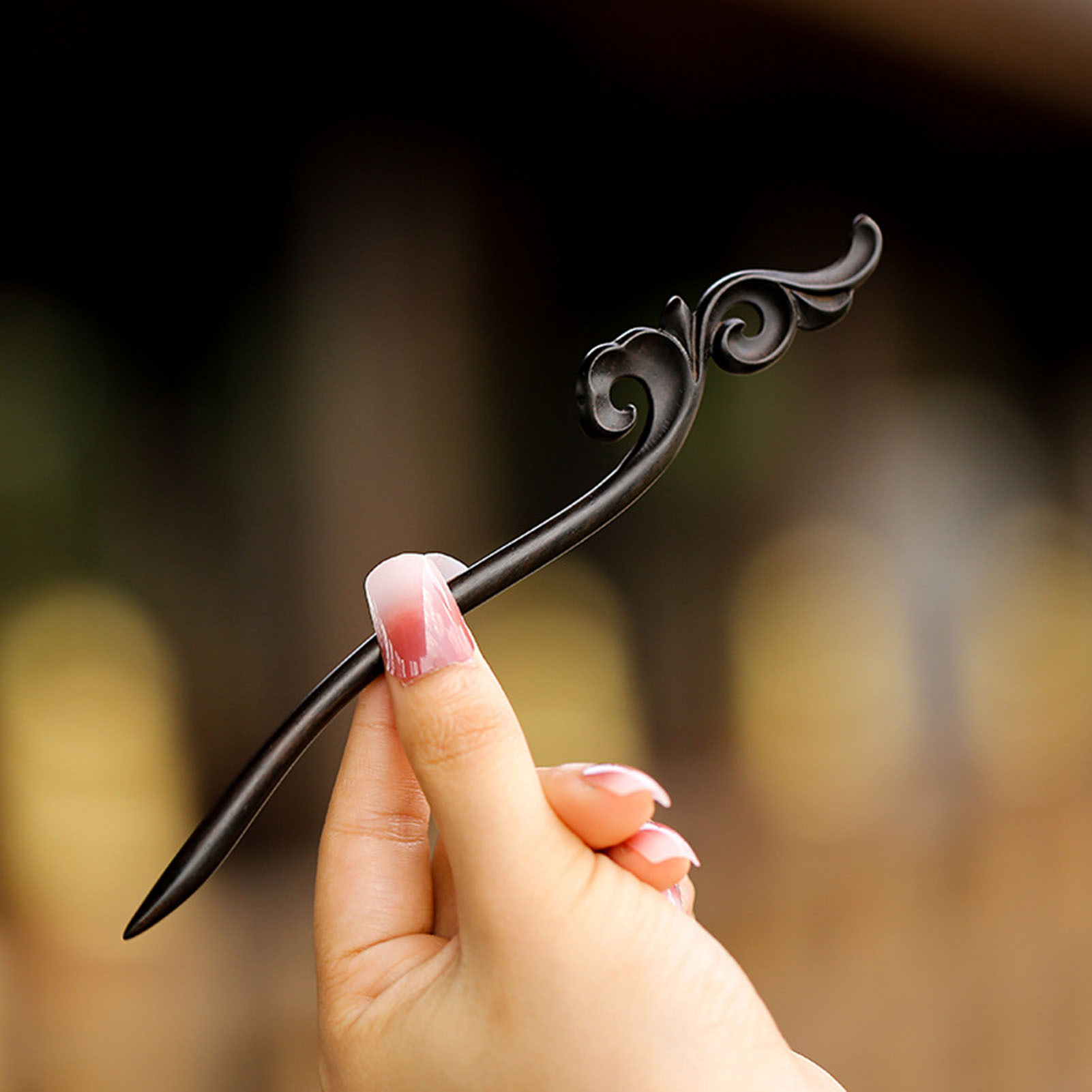 중국 스타일 헤어 스틱 미니멀리스트 백단 수지 조각 꽃 - Tech Hair Accessories 리뷰 및 가격