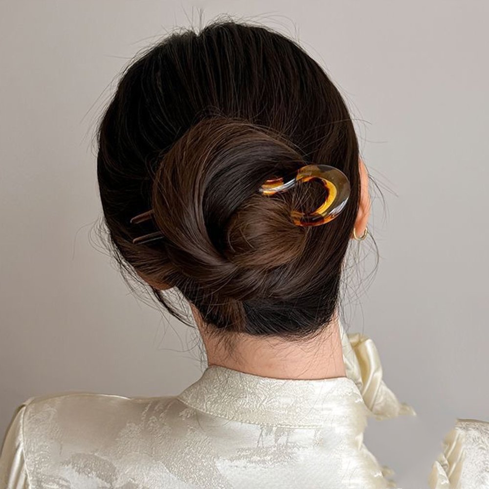 U자형 헤어 포크 패션 거북이 등껍질 아세테이트 아크릴 - Tech Hair Accessories 리뷰 및 가격